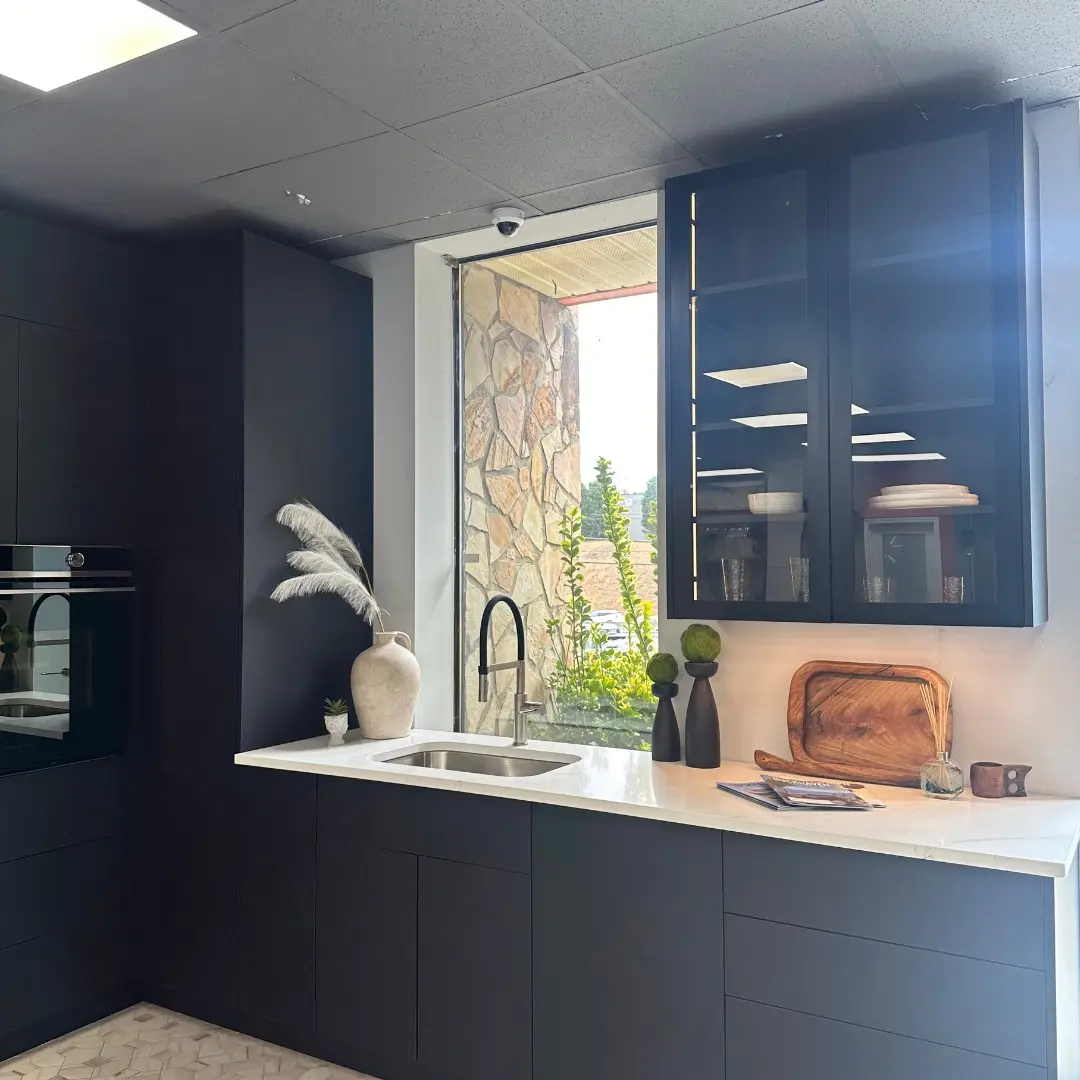 Modern frameless kitchen cabinets Alpharetta GA custom installation GG Kitchen and Bath