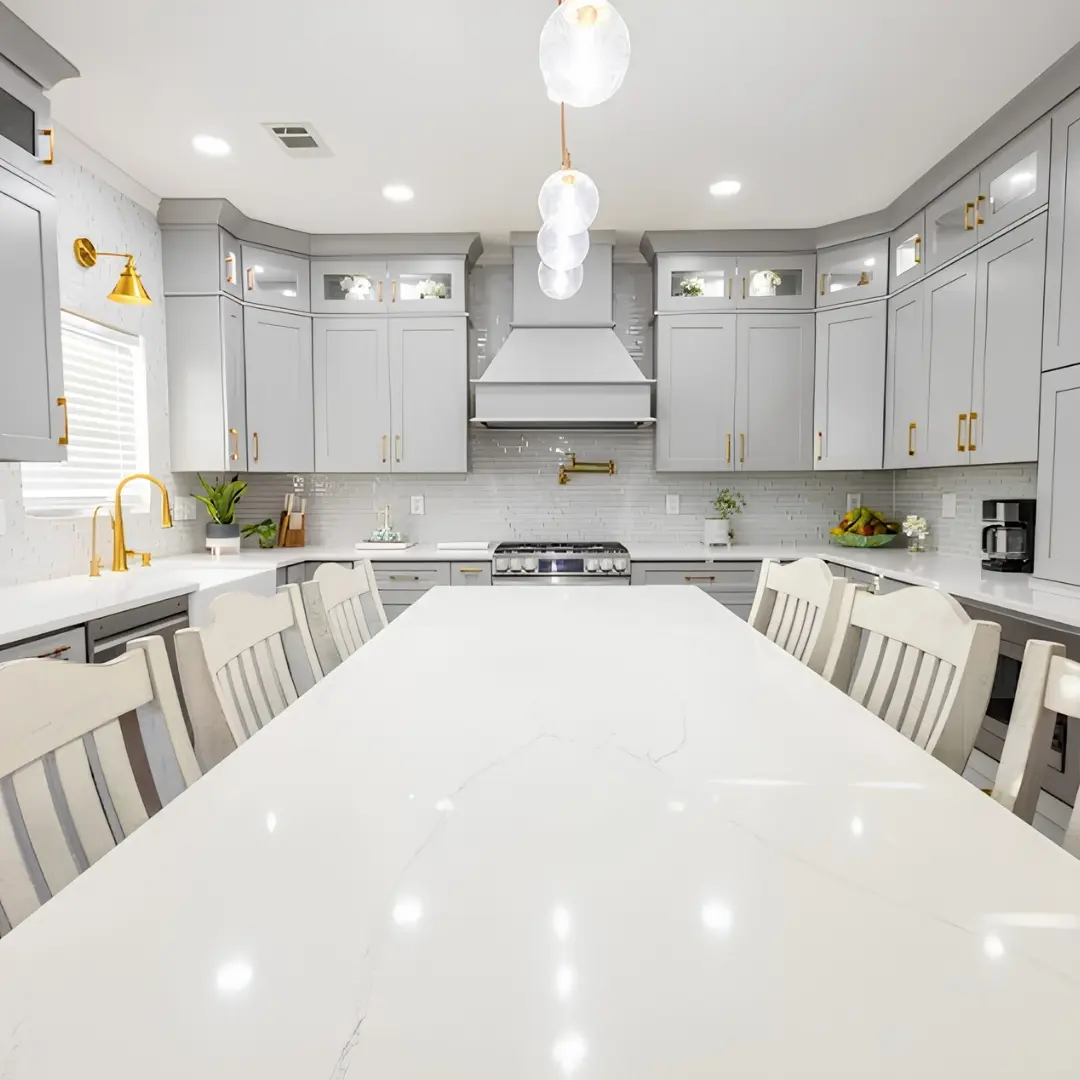 White shaker framed kitchen cabinets Atlanta GA custom installation GG Kitchen and Bath